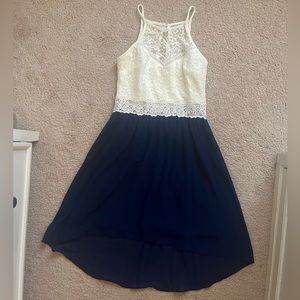 Blue and White Dress